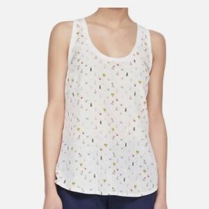 Joie Cream Rain Bug Silk Tank Top Floral & Bee Print Size XS
